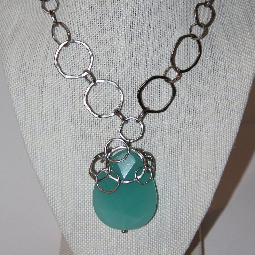 Lia Sophia Shore Line Necklace Turquoise Teardrop